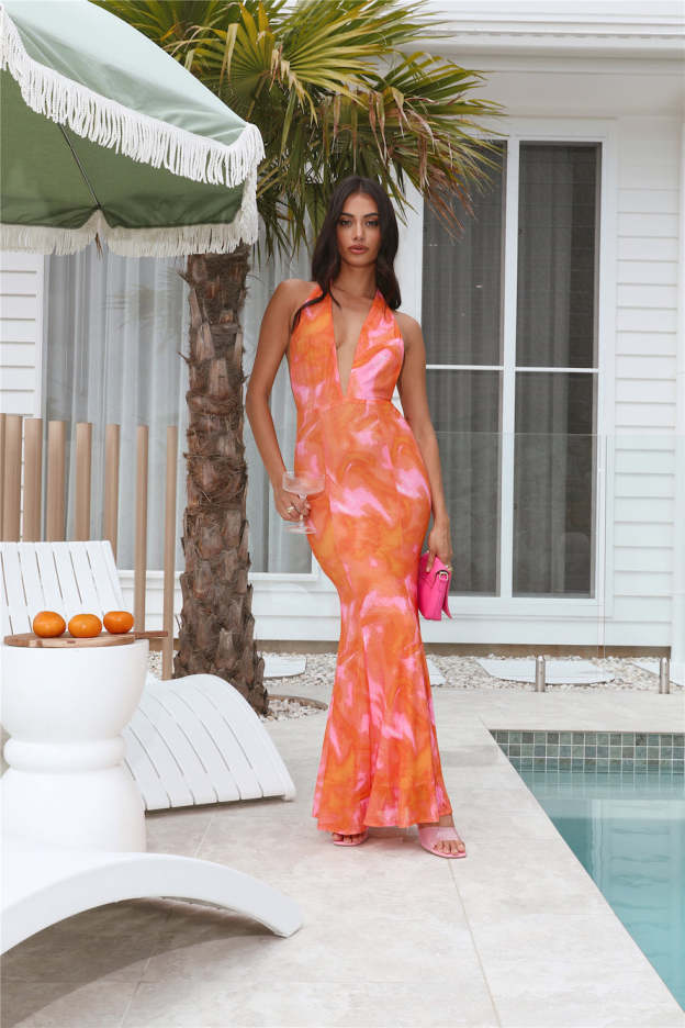 Extravagant Girl Maxi Dress Orange