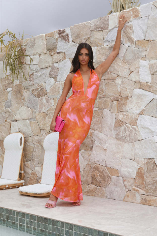 Extravagant Girl Maxi Dress Orange
