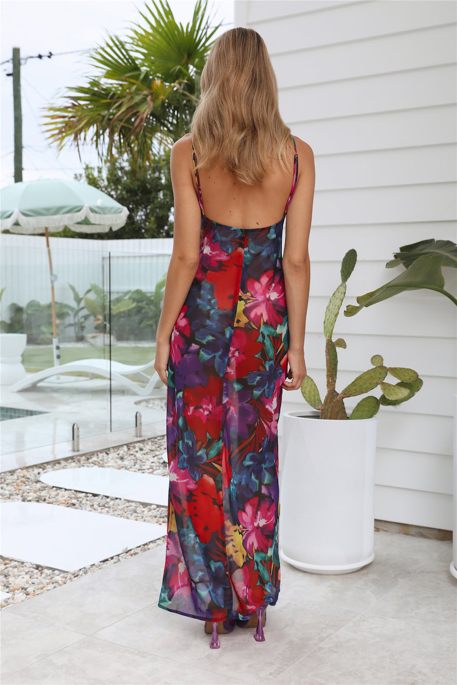 RUNAWAY Bad Romance Sheer Dress Black Floral