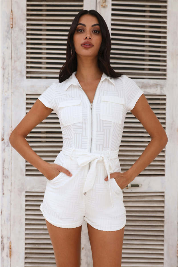 Beach 'Fit Romper White