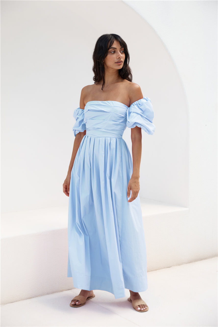 Birthday Picnic Maxi Dress Blue