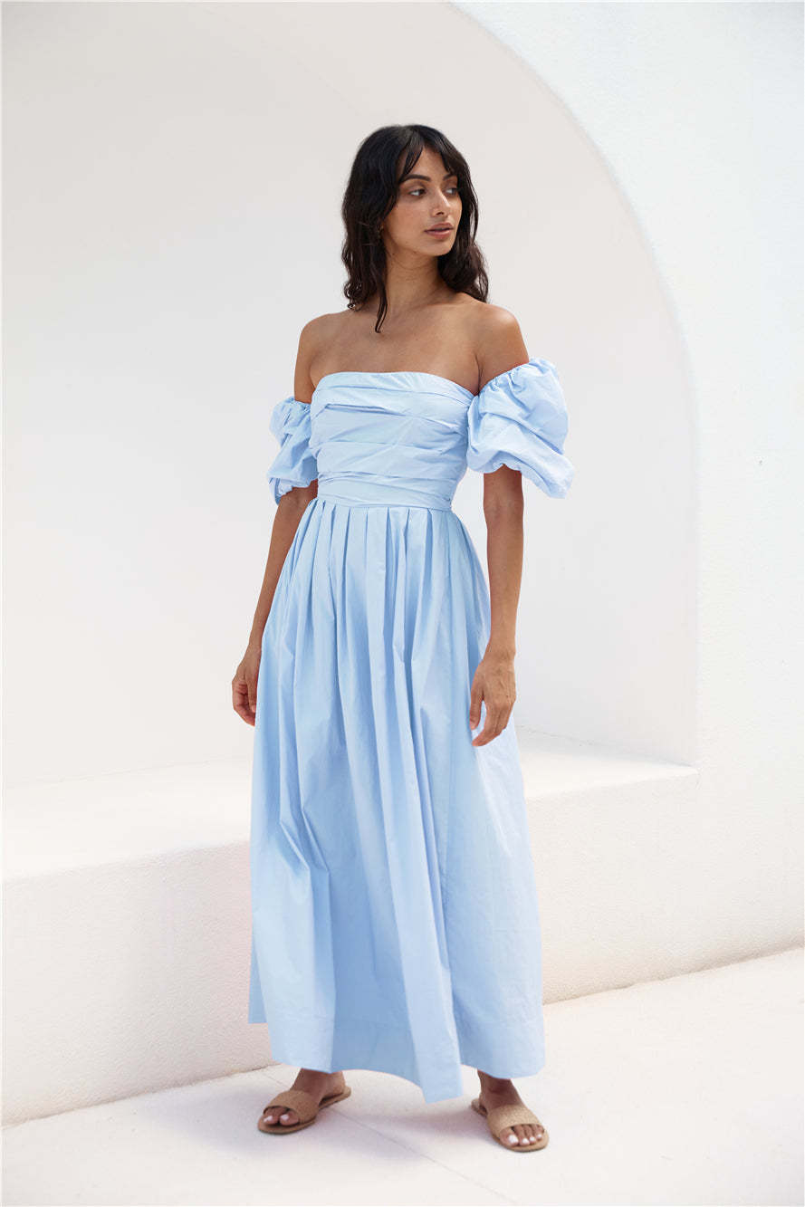 Birthday Picnic Maxi Dress Blue