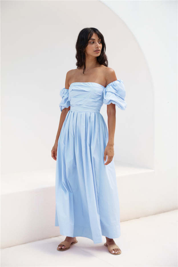 Birthday Picnic Maxi Dress Blue