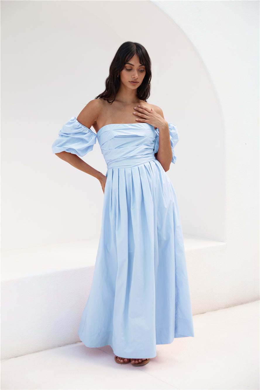 Birthday Picnic Maxi Dress Blue