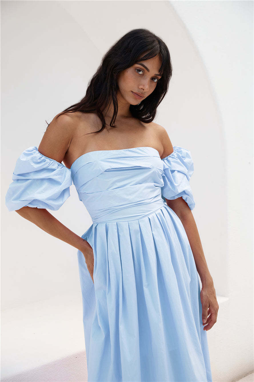 Birthday Picnic Maxi Dress Blue