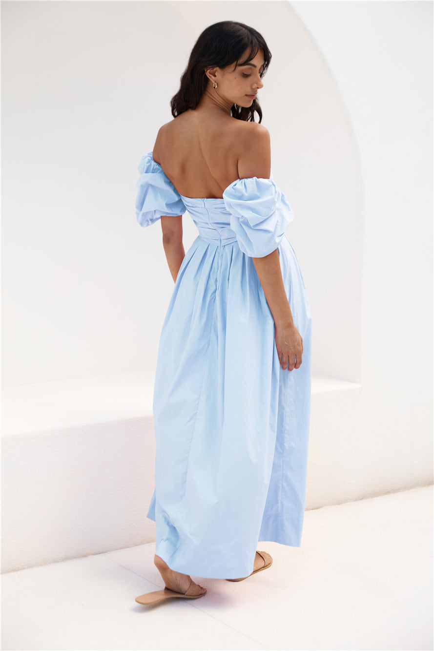 Birthday Picnic Maxi Dress Blue