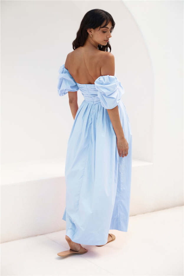 Birthday Picnic Maxi Dress Blue