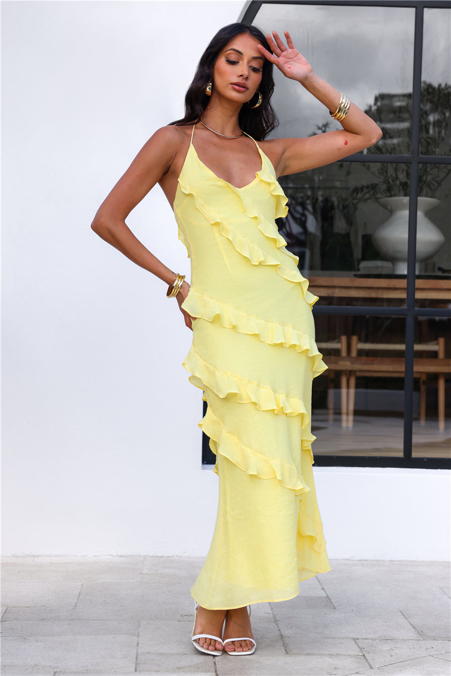 What A Beauty Maxi Dress Yellow
