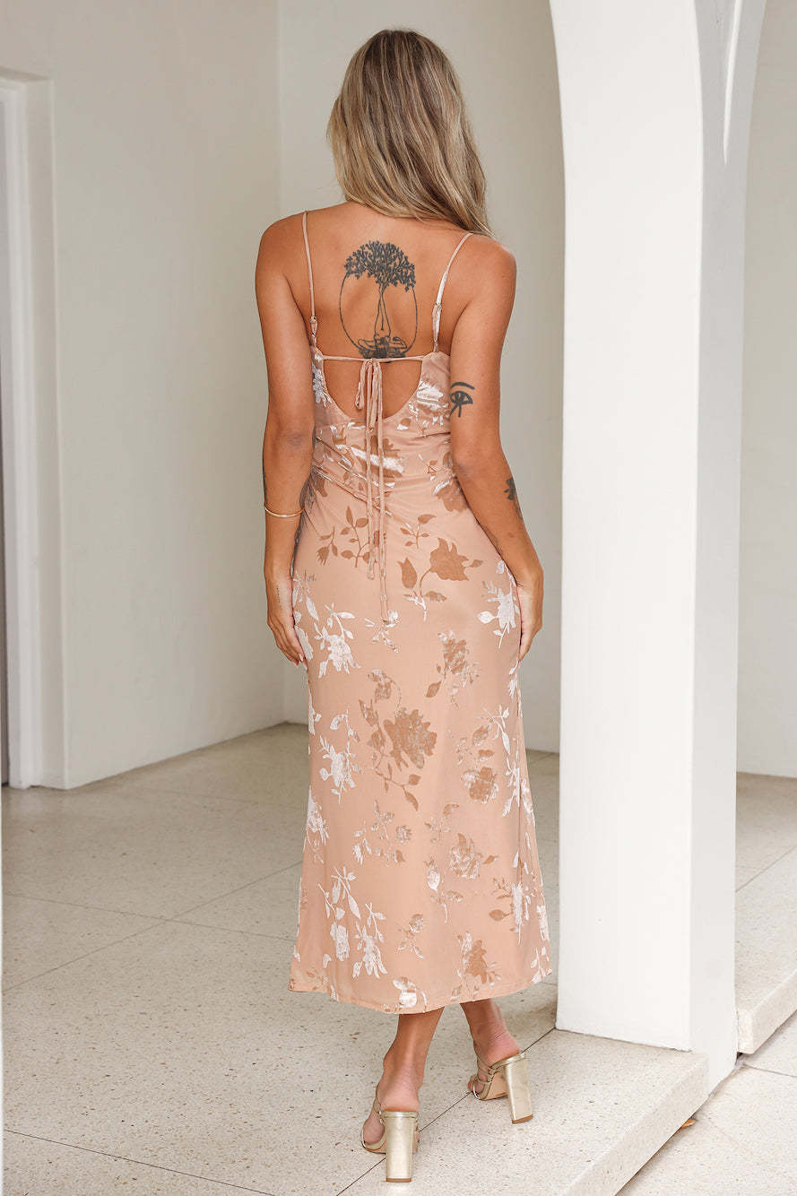 Capturing Joys Maxi Dress Brown