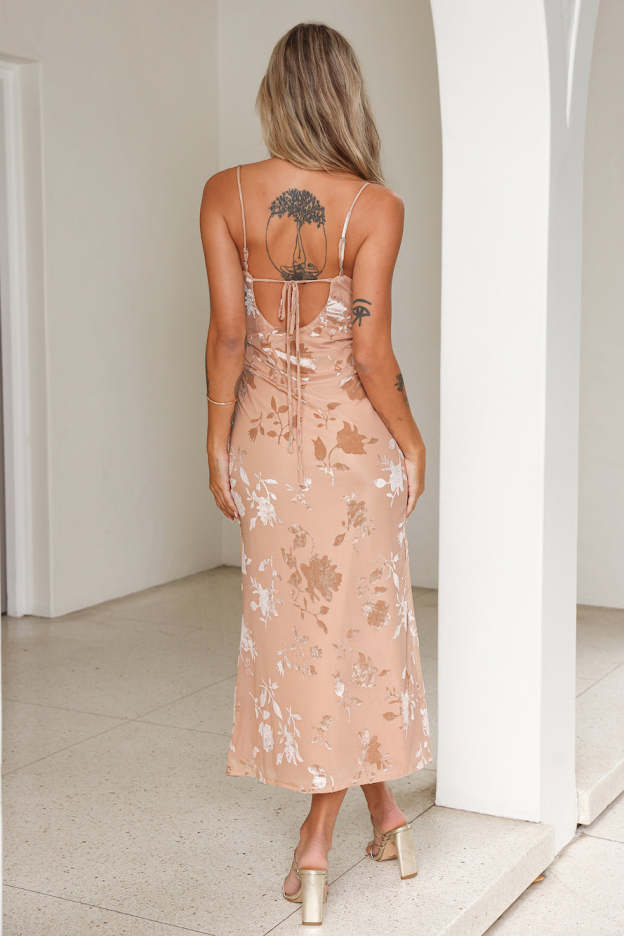Capturing Joys Maxi Dress Brown