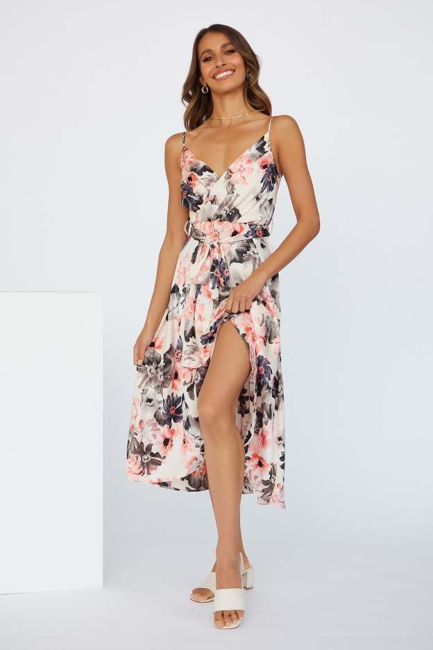 Clean Breeze Midi Dress Pink