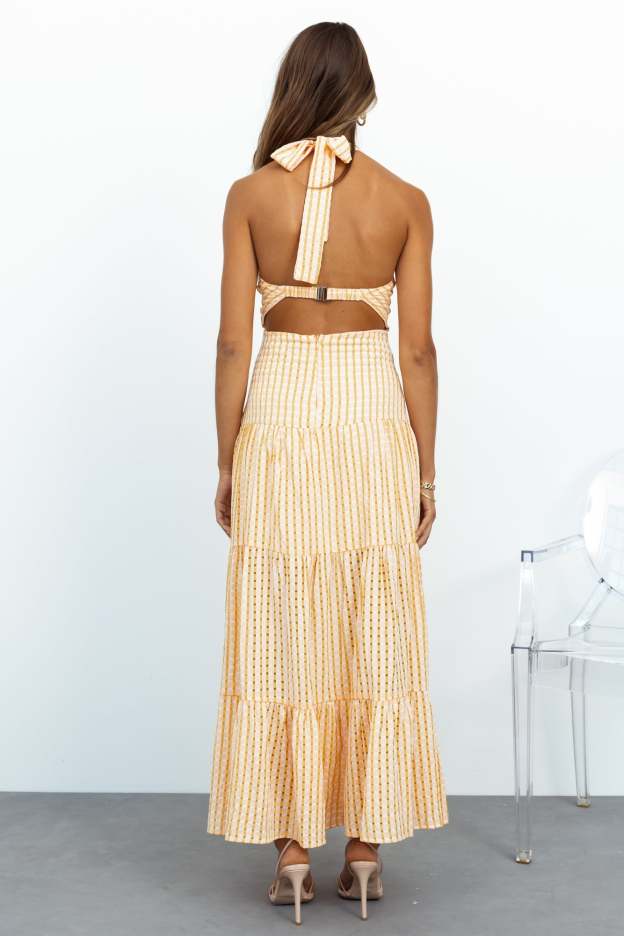 Baby Close Your Eyes Midi Dress Yellow