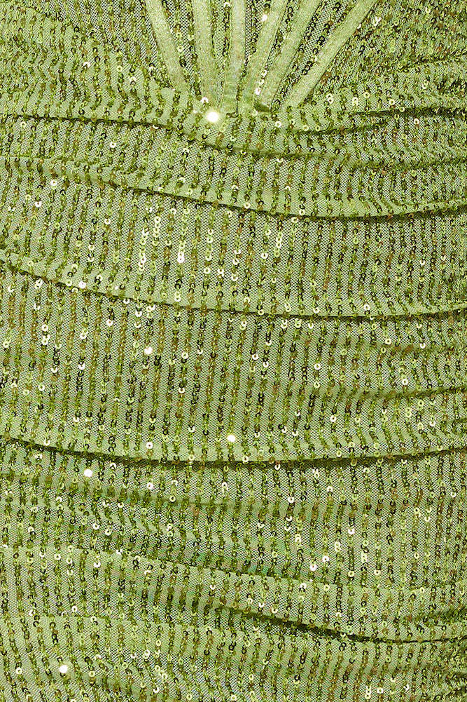 Accented Times Sequin Dress Green
