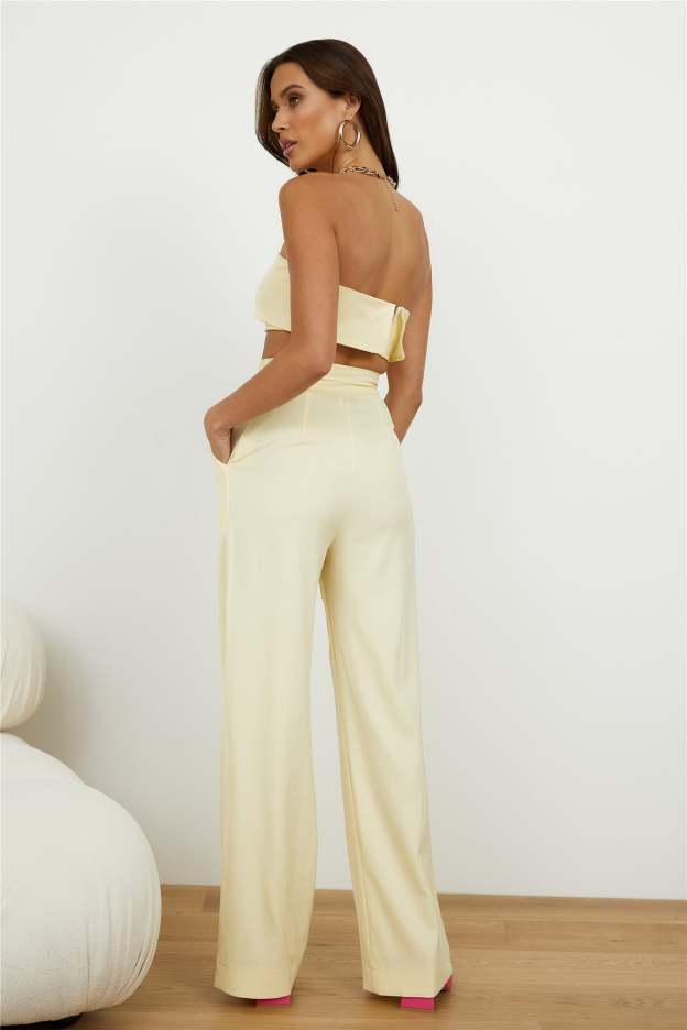 Blind Love Pants Pale Yellow