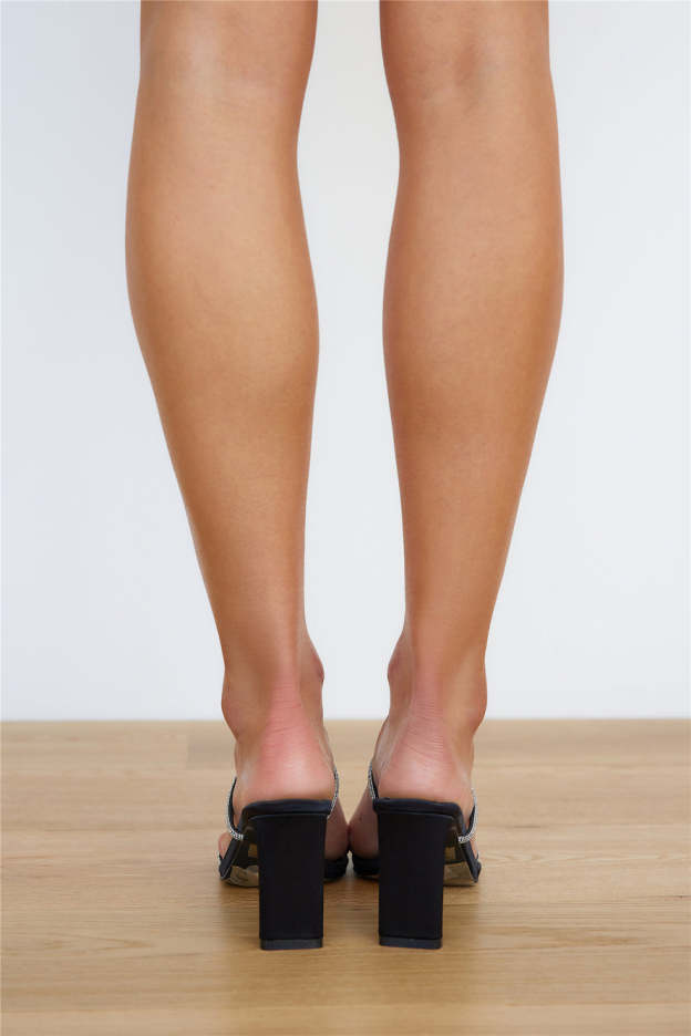 BILLINI Kallie Heels Black Satin Diamante