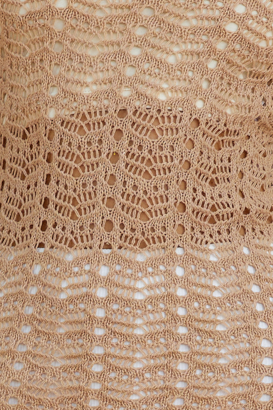 Coconut Oil Mini Dress Brown