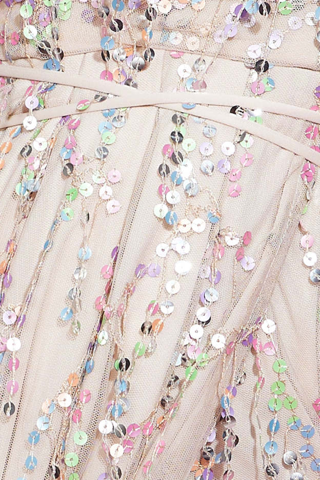 Blooming Season Sequin Maxi Dress Beige