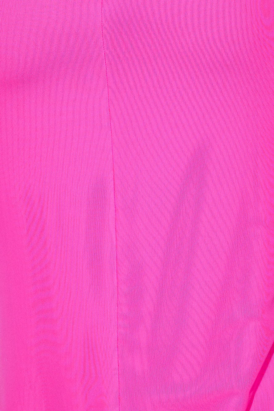 Dancing Out Midi Dress Hot Pink