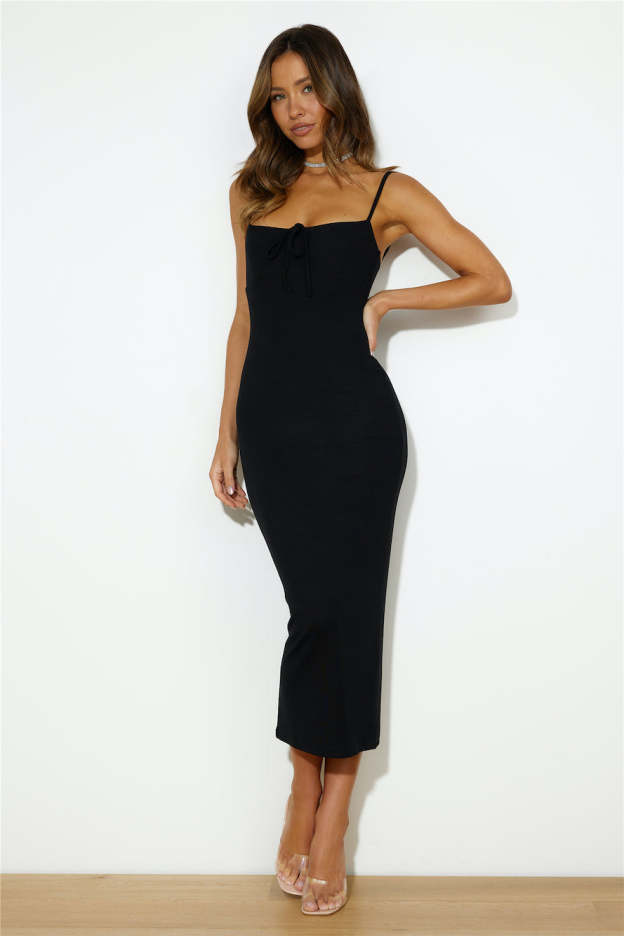 Beauty In The Day Maxi Dress Black
