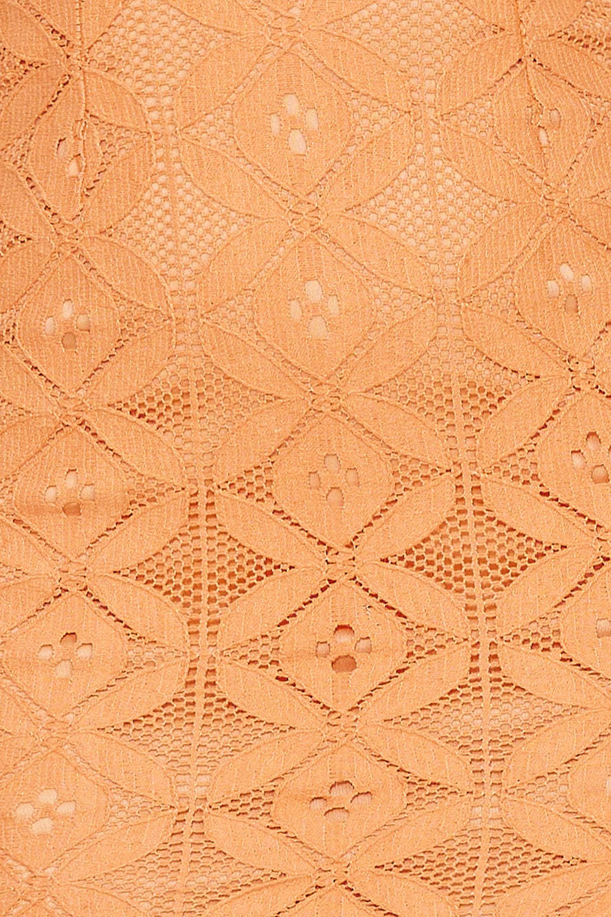 Dance Till Sunrise Lace Midi Dress Orange