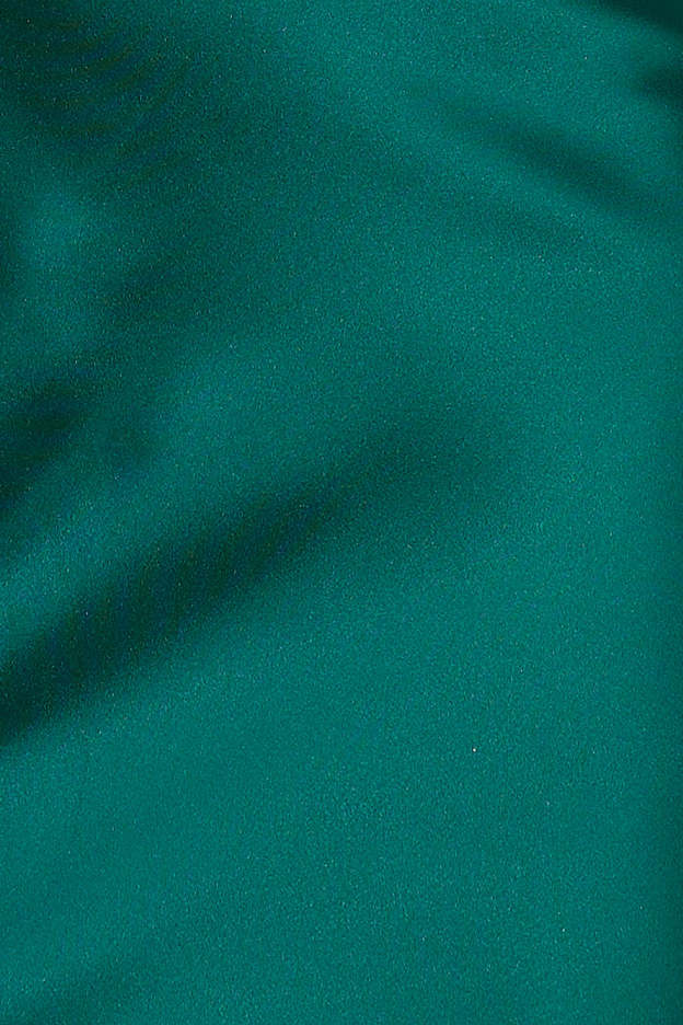 HELLO MOLLY Luxe Arrival Satin Mini Dress Forest Green