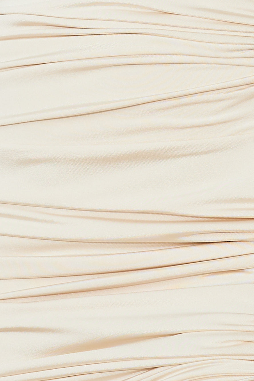 Club Music Mini Dress Cream