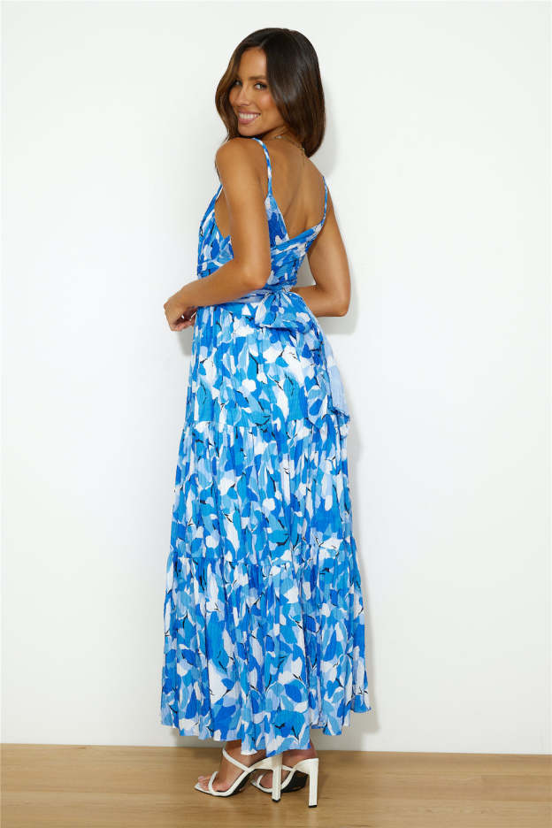 Bloom Beachside Maxi Dress Blue