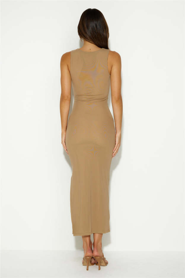 Blissful Summer Maxi Dress Tan