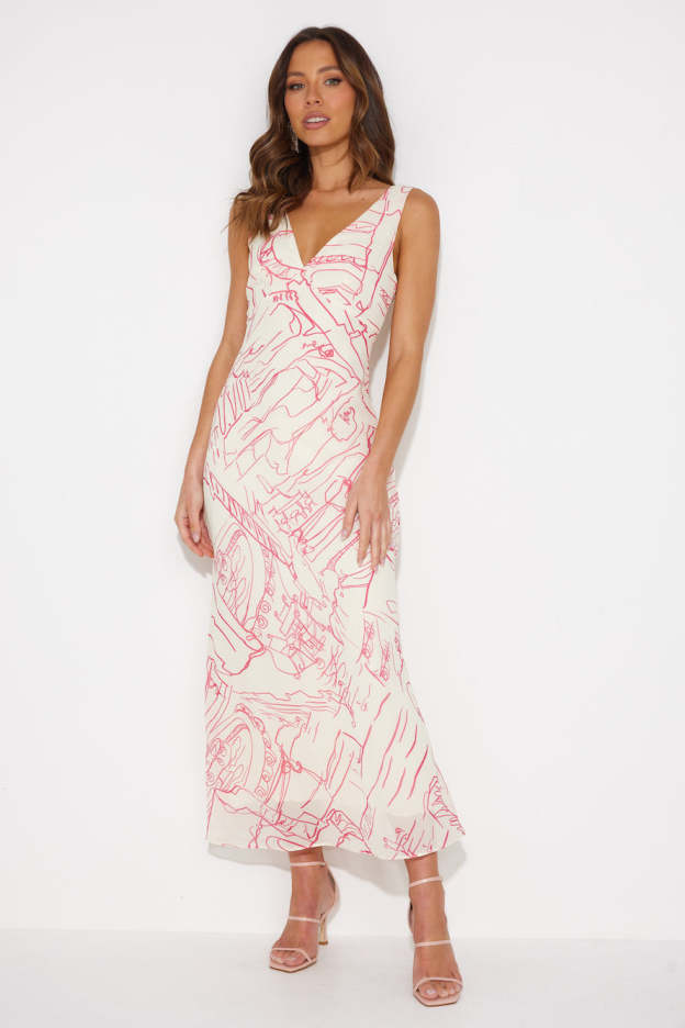 Dancing Pictures Maxi Dress White