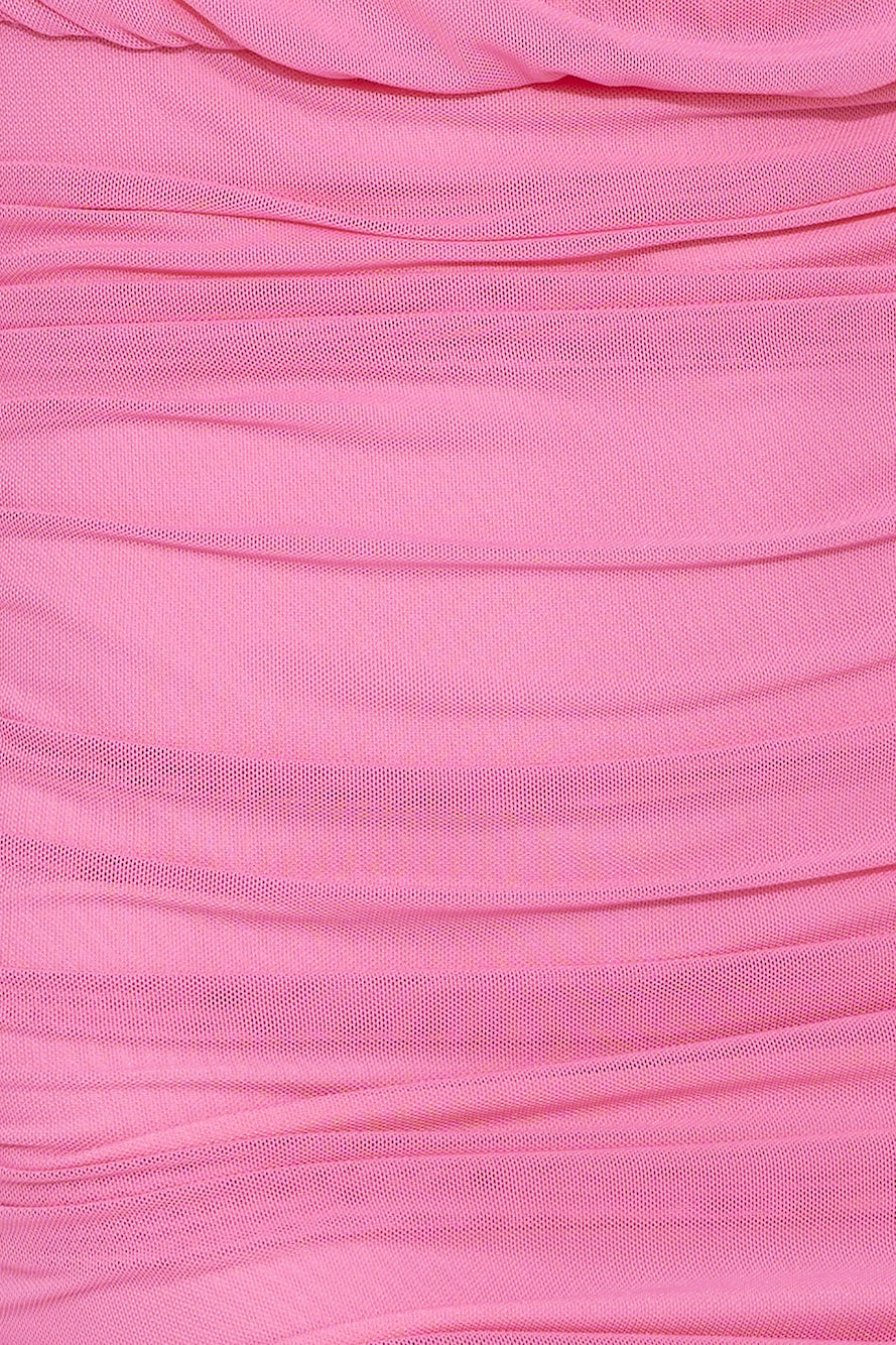 Compliment High Mesh Mini Dress Pink