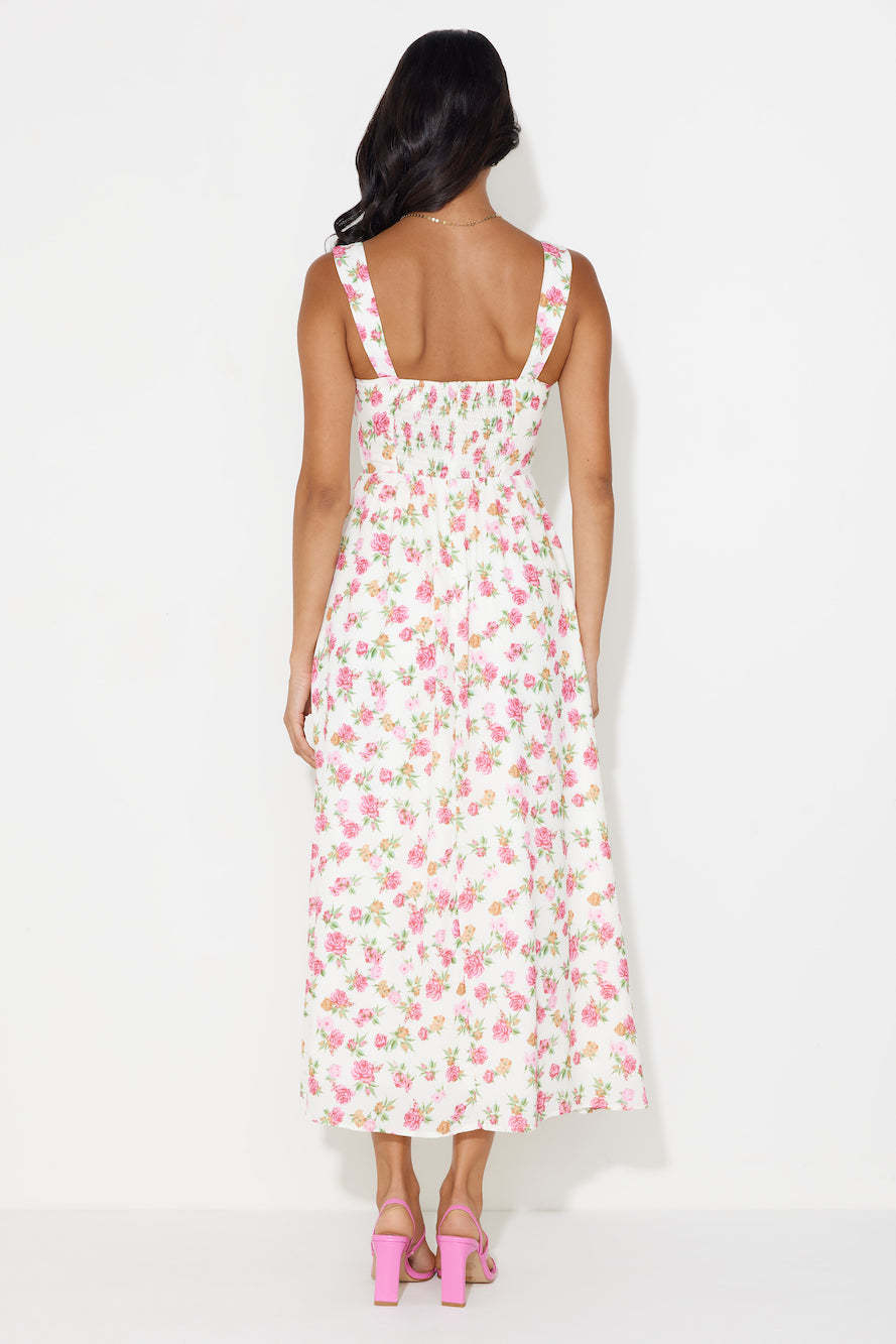 Cupcakes For You Midi Dress White