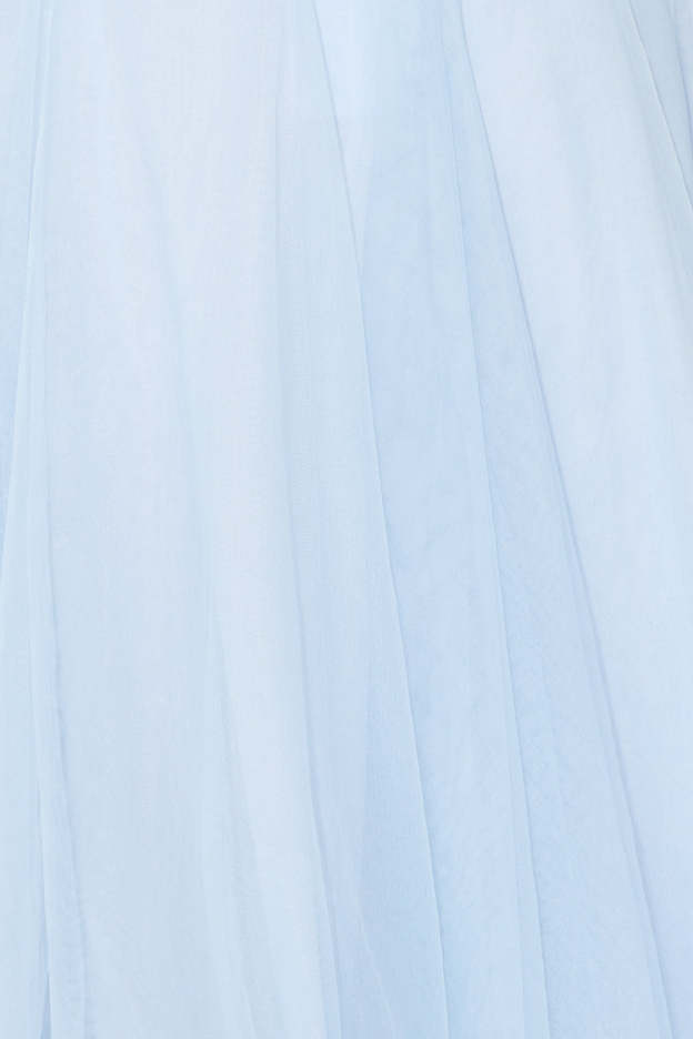 Bells Are Ringing Tulle Midi Dress Blue