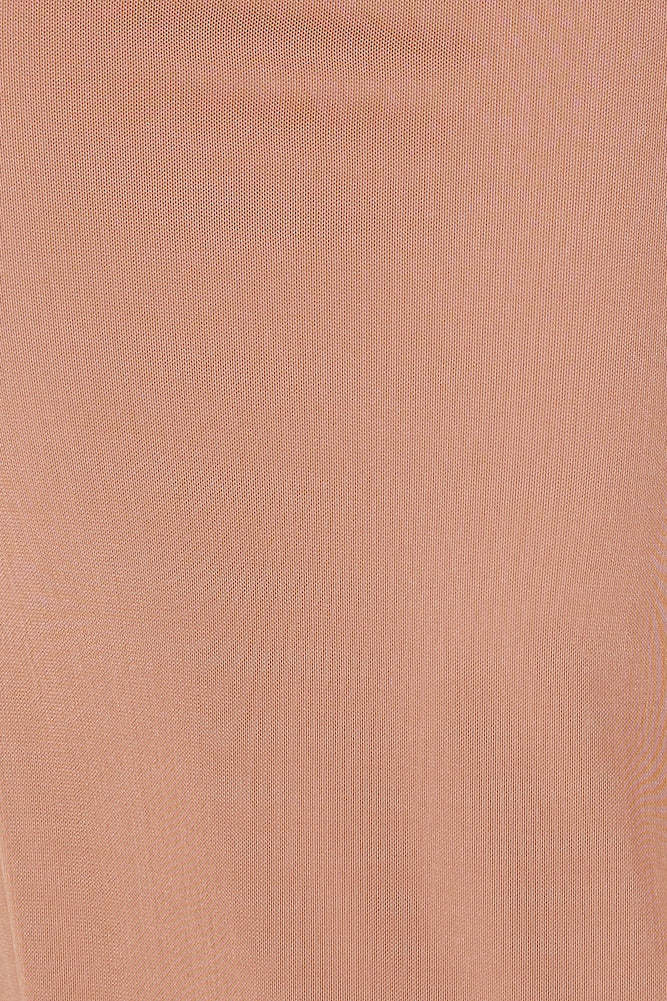 Beauty Guide Backless Mesh Maxi Dress Pink