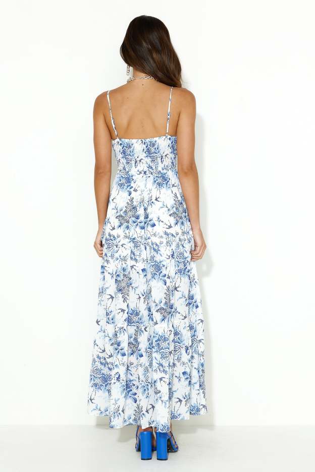 Days By The Ocean Maxi Dress Blue