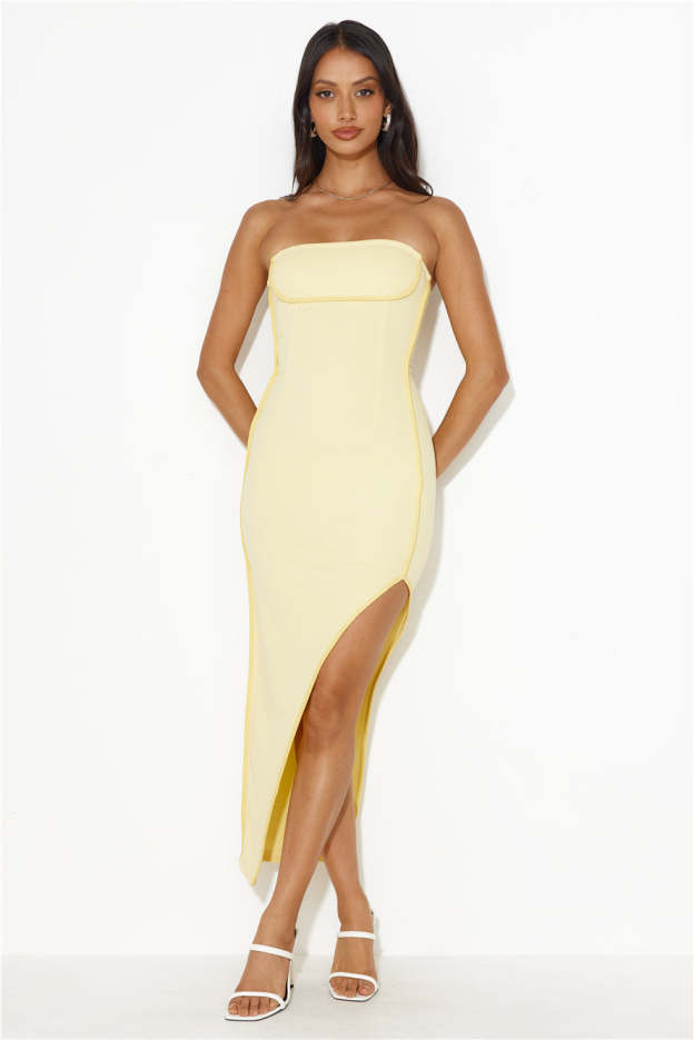 Casino Queen Midi Dress Yellow