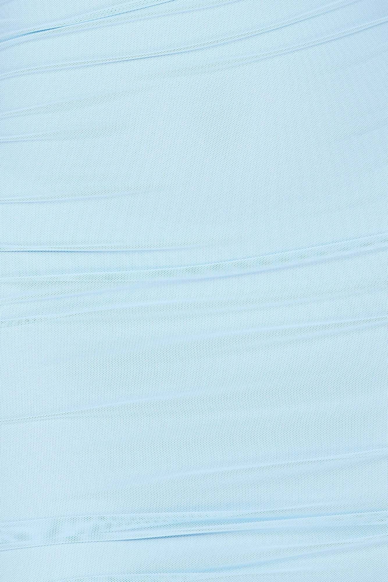 Beauty In Motion Mesh Mini Dress Blue