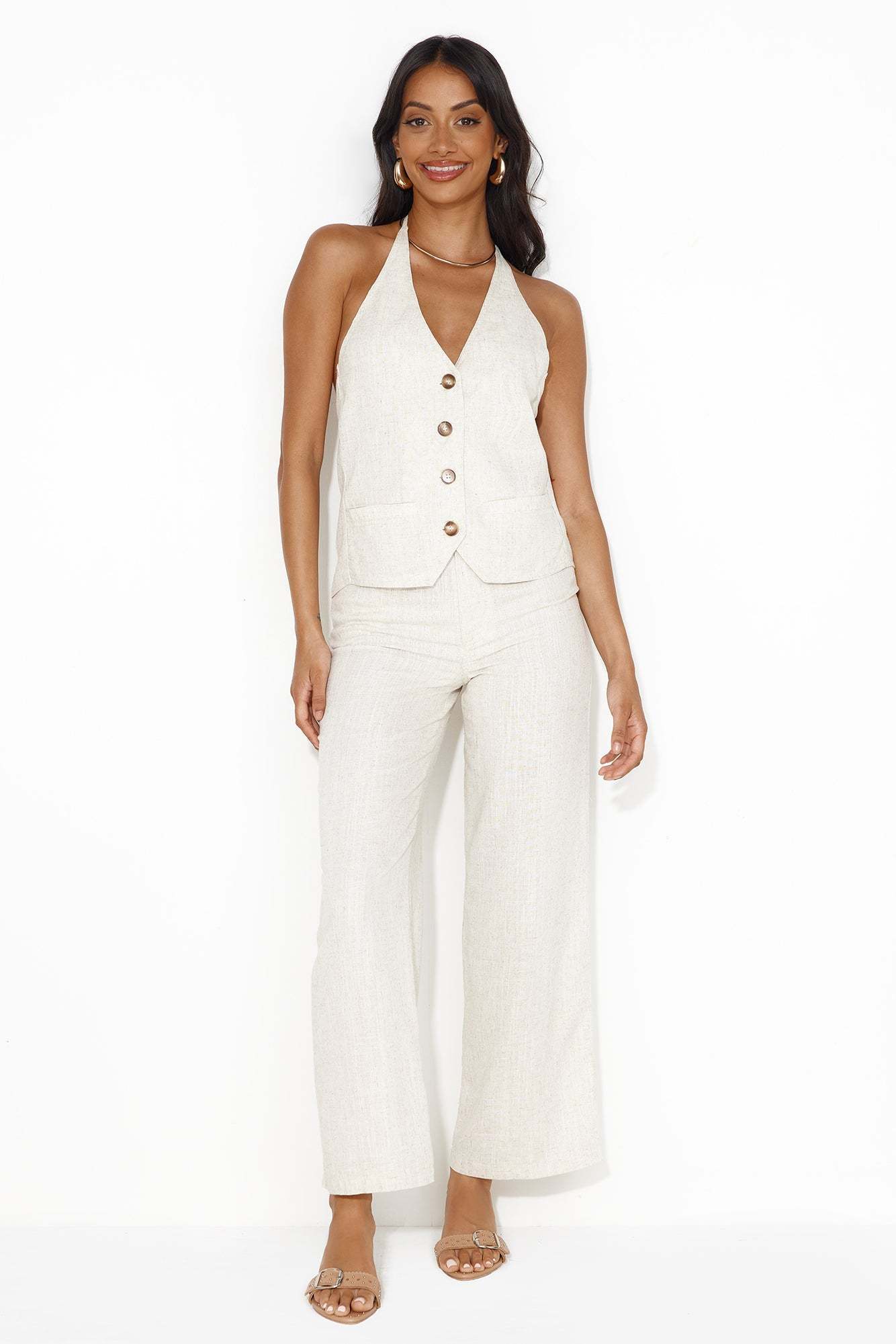 Country Retreat Linen Blend Pants Natural