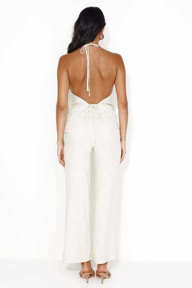 Country Retreat Linen Blend Pants Natural