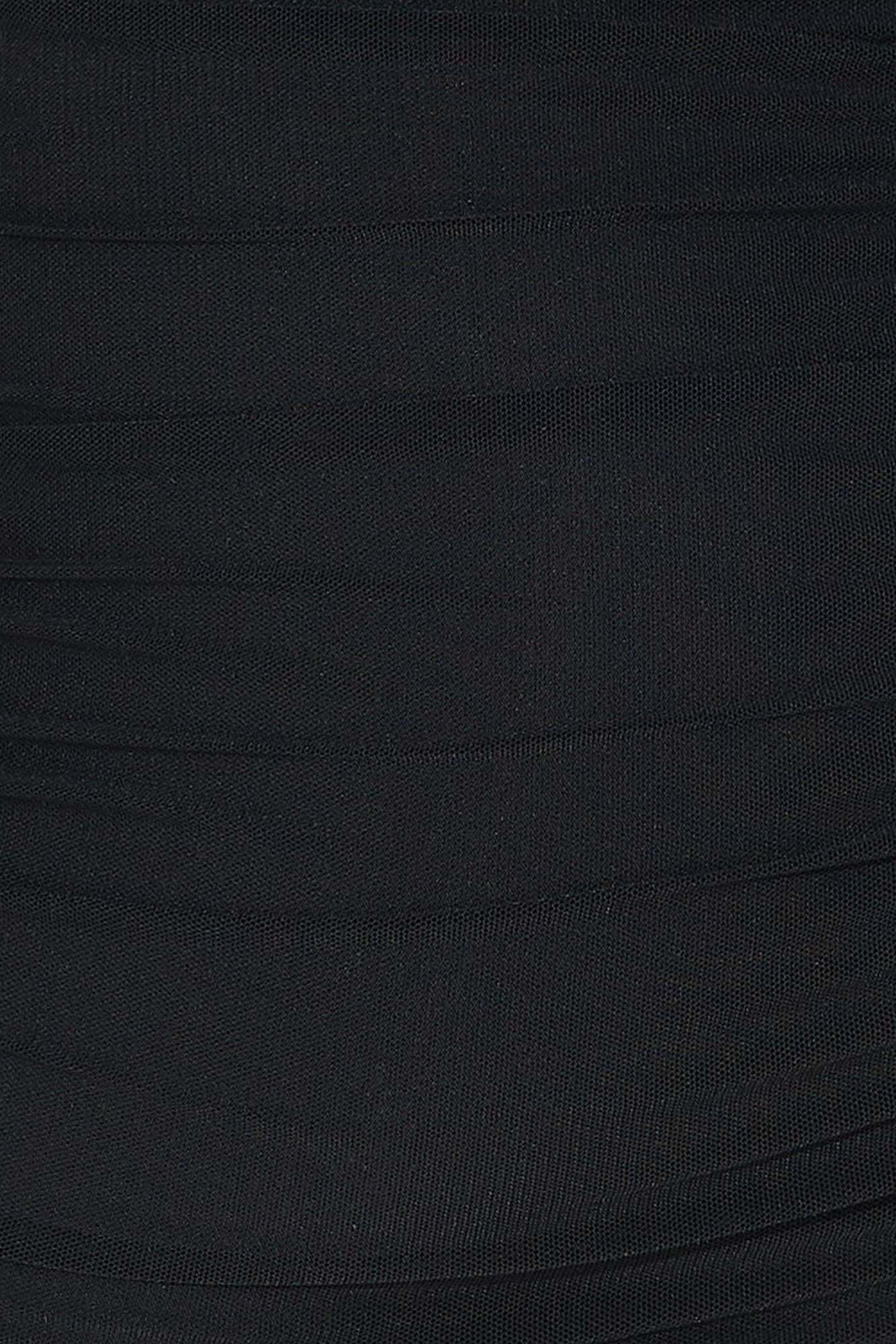 Darcy Doll Off Shoulder Mesh Mini Dress Black