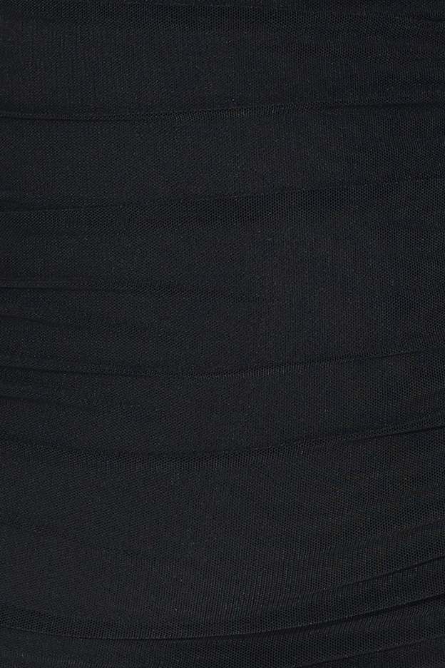Darcy Doll Off Shoulder Mesh Mini Dress Black