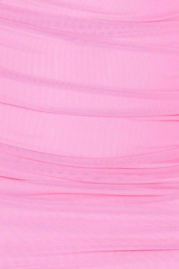 Beauty In Motion Mesh Mini Dress Pink