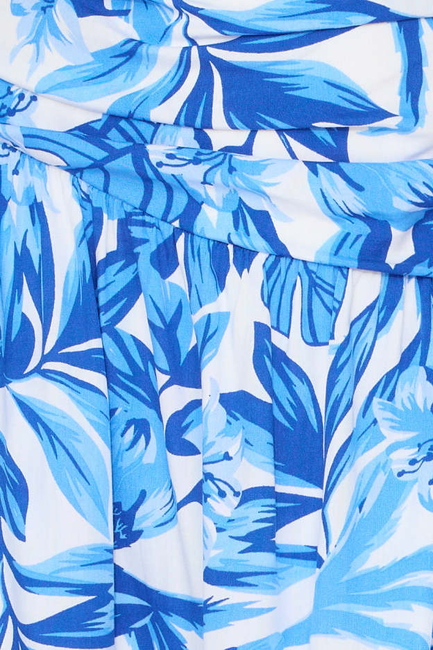 By The Beachside Strapless Mini Dress Blue