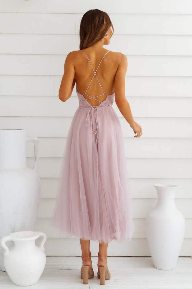 Summer Cinderella Midi Dress Lilac