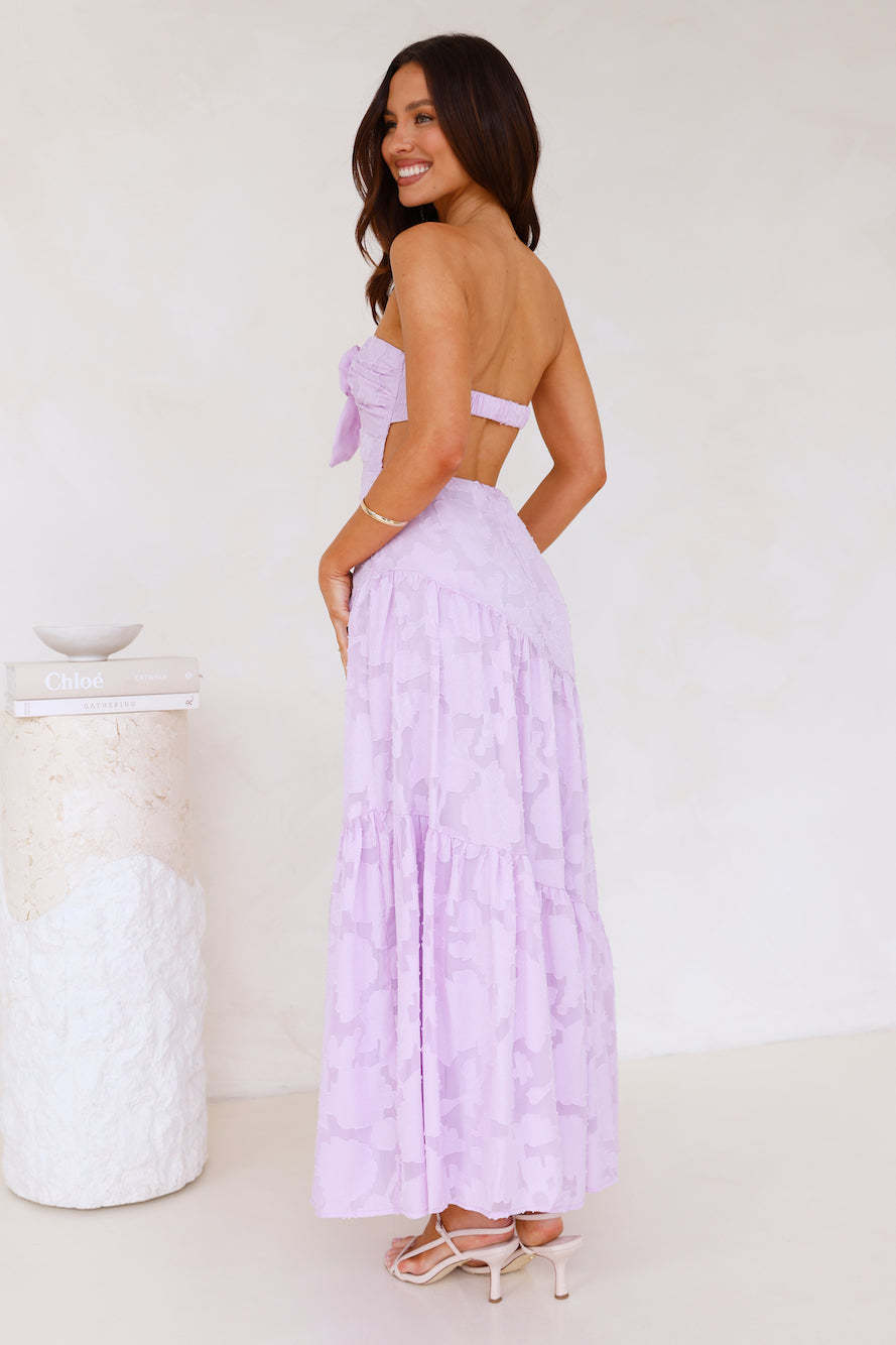 Book Of Style Strapless Maxi Dress Lilac