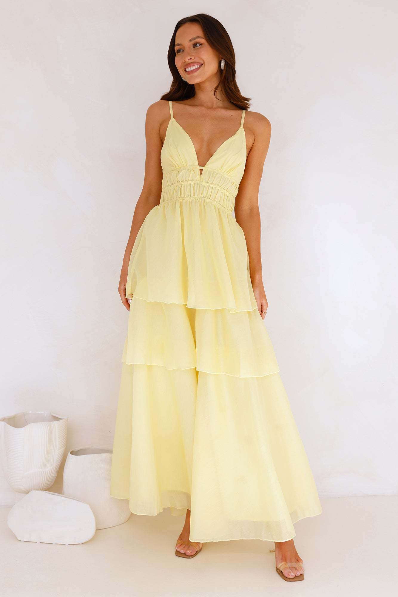 One True Love Maxi Dress Yellow