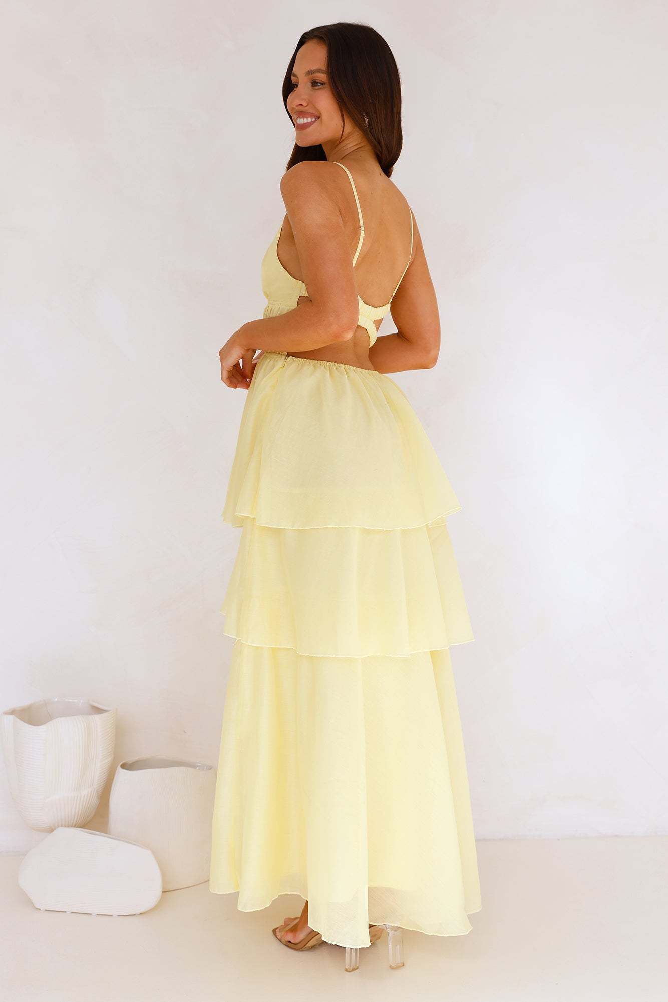 One True Love Maxi Dress Yellow