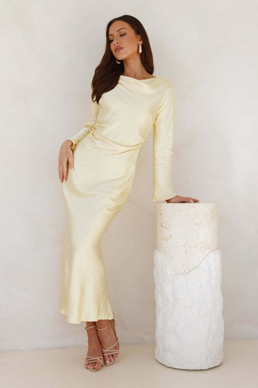 Classy Vibe Maxi Dress Yellow