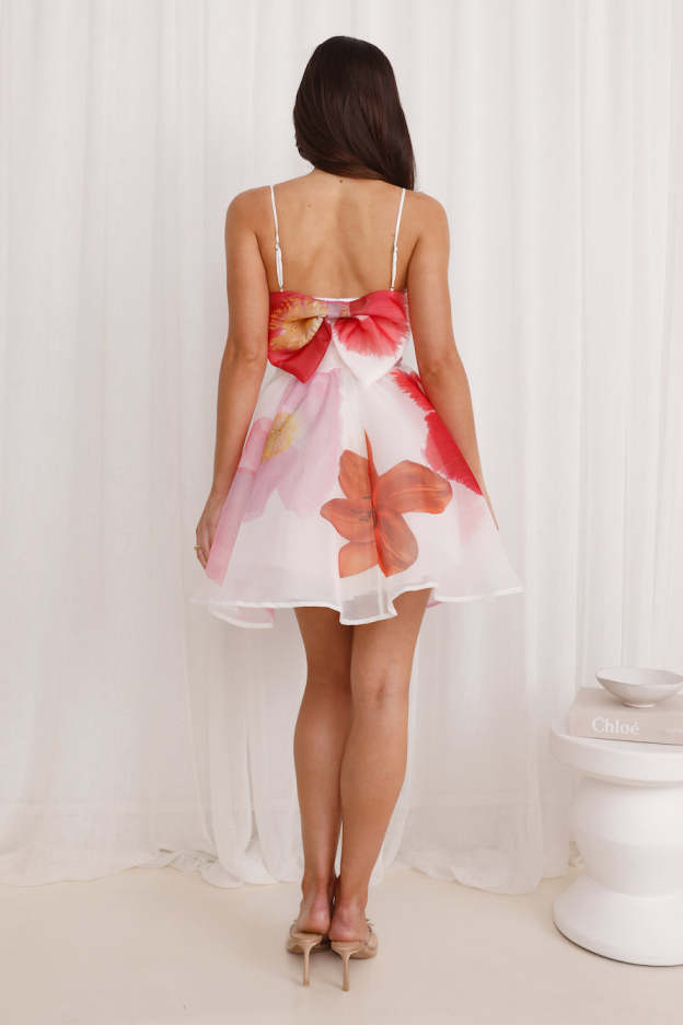 Blossom Brilliance Mini Dress White