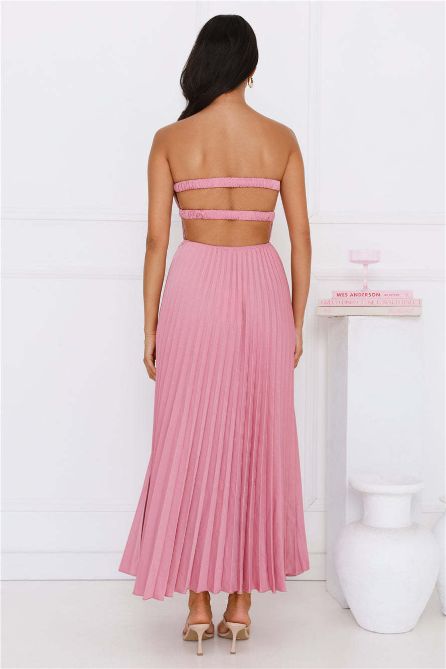 Sunflower Serenity Plisse Maxi Dress Plum