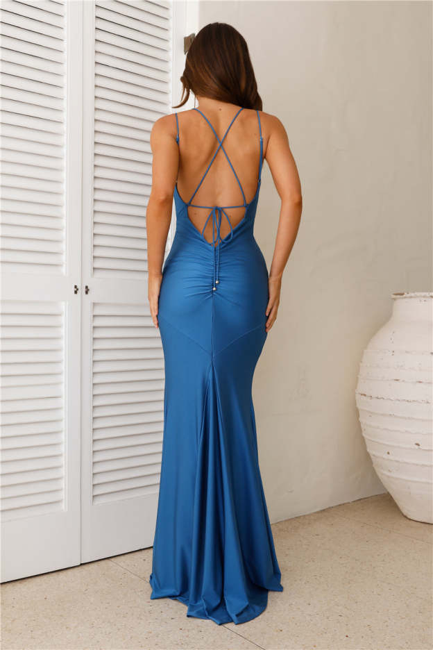 DEAR EMILIA Forever In A Moment Maxi Dress Blue